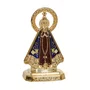 Enfeite de Nossa Senhora Aparecida Marrom Plástico Autocolante - 8 cm