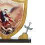 Escudo de Mesa São Miguel Arcanjo Com Porta Água Benta - 12 cm x 16,5 cm