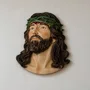 Face de Cristo de Parede de Resina Nacional - 22 cm