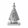 Enfeite de Nossa Senhora Aparecida Carro Metal Prata Autocolante - 5 cm