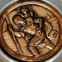 Imã São Cristovão Redondo Bronze