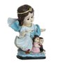 Imagem Anjo da Guarda Azul Infantil de Resina Nacional -10cm