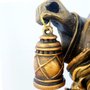 Imagem Busto Sagrada Família em Mármore com Pintura em Bronze - 25 cm