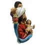 Imagem da Sagrada Família Busto com Lampião de Resina Nacional - 23cm