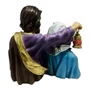 Imagem da Sagrada Família Busto com Lampião de Resina Nacional - 23cm
