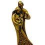 Imagem da  Sagrada Família Estilizada em Mámore com Pintura Bronze - 24 cm