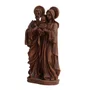 Imagem da Sagrada Família Menino Jesus Colo Resina Efeito Madeira - 30 cm