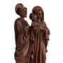Imagem da Sagrada Família Menino Jesus Colo Resina Efeito Madeira - 30 cm