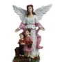 Imagem de Anjo da Guarda Rosa de Resina Nacional - 27 cm