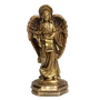 Imagem de Arcanjo São Gabriel de Resina Nacional com Pintura em Bronze - 12 cm