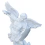 Imagem de Arcanjo São Miguel de Mármore Branco - 62 cm