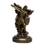Imagem de Arcanjo São Miguel de Resina Nacional Pintura Bronze Velho - 16 cm
