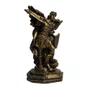 Imagem de Arcanjo São Miguel de Resina Nacional Pintura Bronze Velho - 16 cm