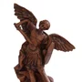 Imagem de Arcanjo São Miguel Resina Efeito Madeira - 30 cm