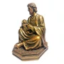 Imagem de Mármore São José Menino Jesus Colo Bronze 22cm