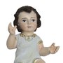 Imagem de Menino Jesus com Veste Branca de Resina Nacional - 17 cm