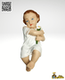 Imagem de Menino Jesus de Resina Nacional com Veste Branca - 26 cm