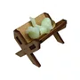 Imagem de Menino Jesus Fosforescente e Manjedoura - 5 cm