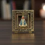 Imagem de Metal de Nossa Senhora Aparecida Giratório Dourado Mesa - 3 cm x 3 cm