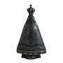 Imagem de Metal de Nossa Senhora Aparecida Prata Envelhecido - 8 cm