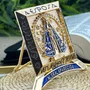 Imagem de Metal Nicho Nossa Senhora Aparecida Dourado Mesa