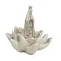 Imagem de Nossa Senhora Aparecida Flor de Lotus de Mármore - 7 cm