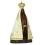 Imagem de Nossa Senhora Aparecida Manto Marfim de Resina Nacional - 38 cm