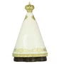 Imagem de Nossa Senhora Aparecida Manto Marfim de Resina Nacional - 38 cm