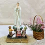 Imagem de Nossa Senhora de Fátima com Pastores de Resina Importada - 22 cm