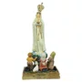 Imagem de Nossa Senhora de Fátima com Pastores de Resina Importada com Coroa - 22 cm