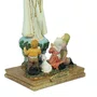 Imagem de Nossa Senhora de Fátima com Pastores de Resina Importada com Coroa - 22 cm