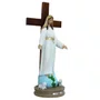 Imagem de Nossa Senhora de Todos Os Povos Cruz Madeira - 38 cm