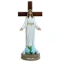 Imagem de Nossa Senhora de Todos Os Povos Cruz Madeira - 38 cm