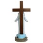 Imagem de Nossa Senhora de Todos Os Povos Cruz Madeira - 38 cm