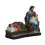 Imagem de Sagrada Família Descansando de Resina Nacional - 15 cm x 18 cm