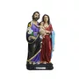 Imagem de Sagrada Família Veste Bordada de Resina Nacional - 21 cm