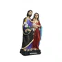 Imagem de Sagrada Família Veste Bordada de Resina Nacional - 21 cm