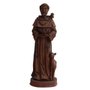 Imagem de São Francisco Resina Efeito Madeira - 21 cm