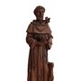 Imagem de São Francisco Resina Efeito Madeira - 21 cm