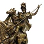 Imagem de São Jorge com Pintura em Bronze de Resina Nacional - 28 cm