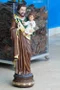 Imagem de São José Dourado com Pedestal de Resina Nacional - 70 cm
