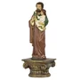 Imagem de São José Dourado com Pedestal de Resina Nacional - 70 cm