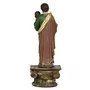 Imagem de São José Dourado com Pedestal de Resina Nacional - 70 cm
