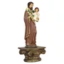Imagem de São José Dourado com Pedestal de Resina Nacional - 70 cm