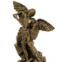 Imagem de São Miguel Arcanjo de Resina Nacional Pintura Bronze Velho - 30cm