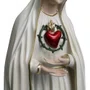 Imagem do Imaculado Coração de Fátima de Resina Nacional com Coroa - 75 cm