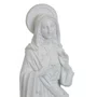 Imagem do Imaculado Coração de Maria de Mármore Branco - 57 cm