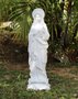 Imagem do Imaculado Coração de Maria de Mármore Branco - 57 cm