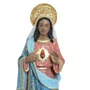 Imagem do Imaculado Coração de Maria Morena de Resina Nacional - 28 cm