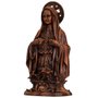 Imagem do Imaculado Coração de Maria de Resina com Efeito Madeira - 30 cm